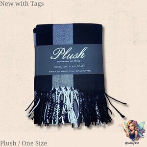 Plush Ultra Soft Plaid Scarf — New with Tags